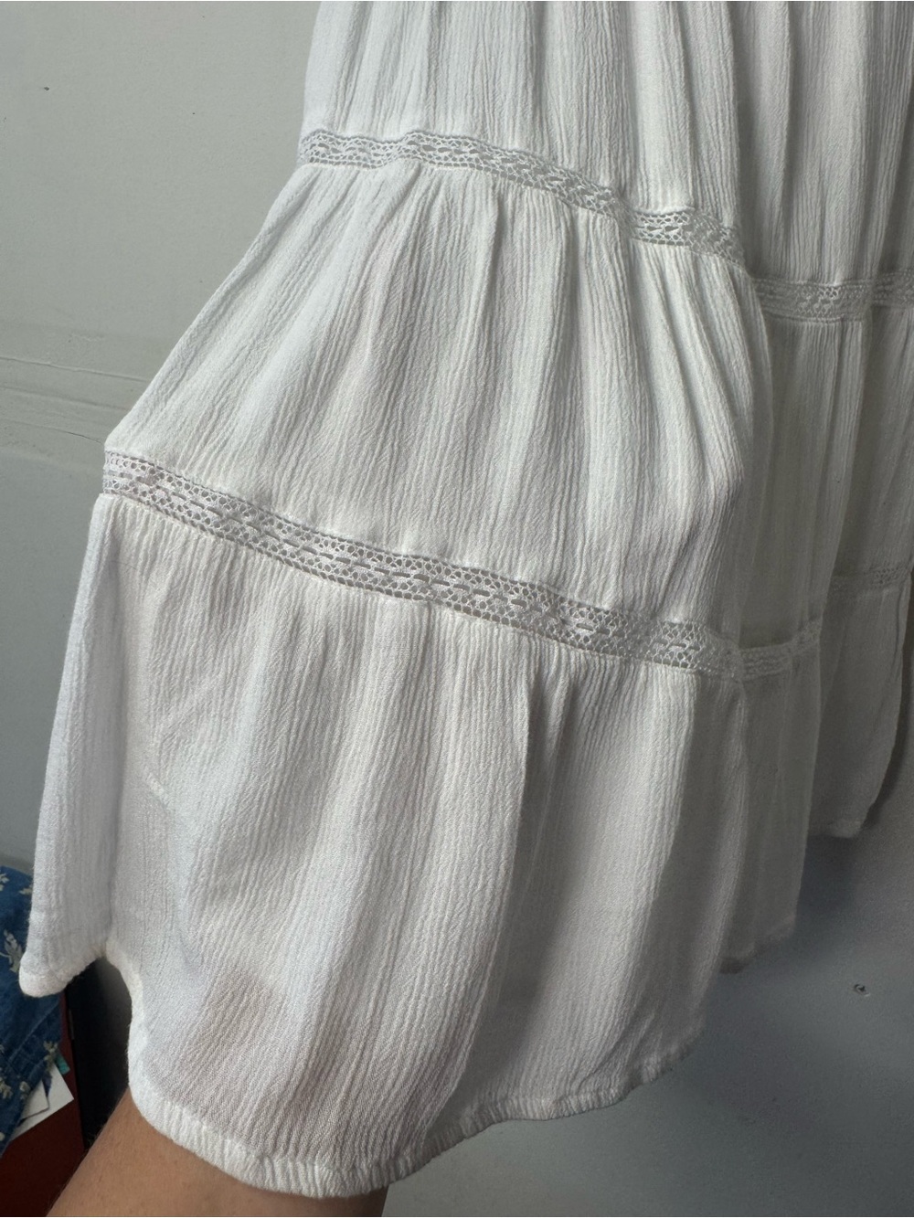 Hollister White Smocked Mini dress - Picture 5 of 8